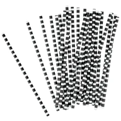 Paille en papier noir et blanc x 24 < Gifi Clearance