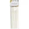 Paille papier coudée blanche x20 - Ø0,6 x H19,7cm