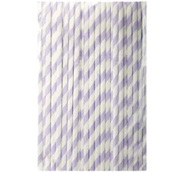 Paille papier x50 motif spirale blanc et coloré (5 modèles)