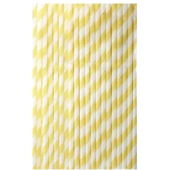 Paille papier x50 motif spirale blanc et coloré (5 modèles)