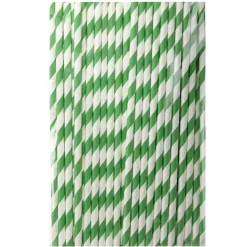 Paille papier x50 motif spirale blanc et coloré (5 modèles)