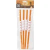 Paille plastique Halloween décor crâne x4 < Gifi