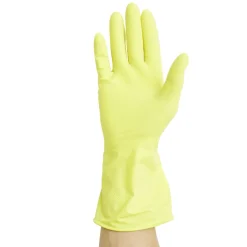 Paire de gant long en latex jaune Taille S