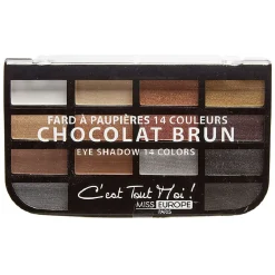 Palette Ombre paupière x14 teintes chocolat brun n°01