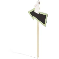 Pancarte bois et ardoise flèche droite avec lapin de Pâques H60cm < Gifi Clearance