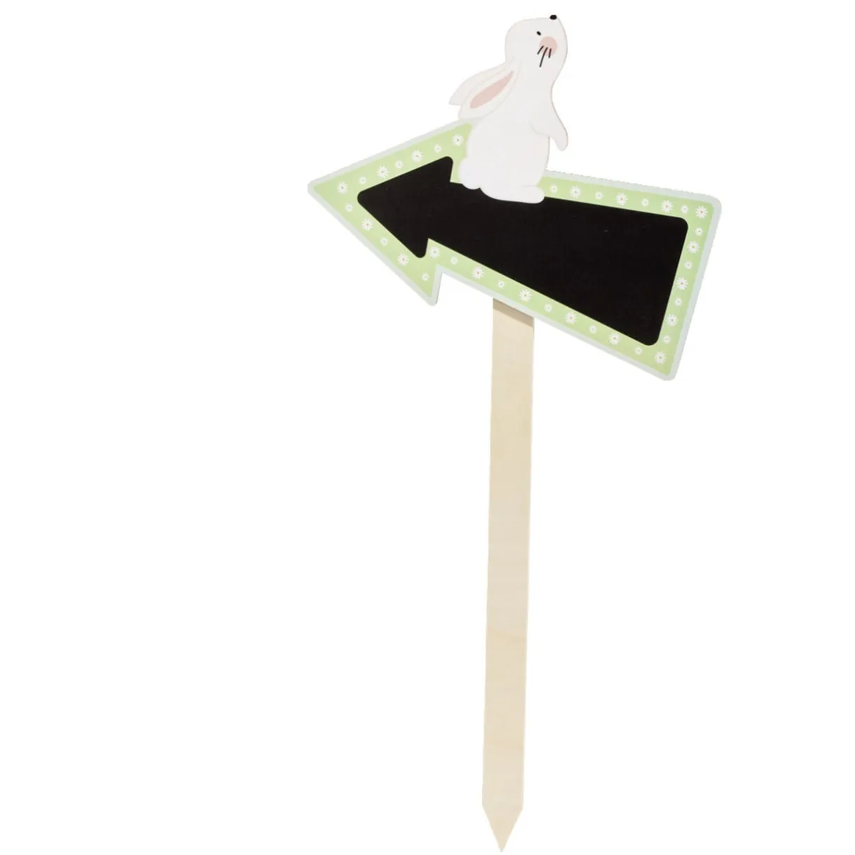 Pancarte bois et ardoise flèche droite avec lapin de Pâques H60cm < Gifi Clearance