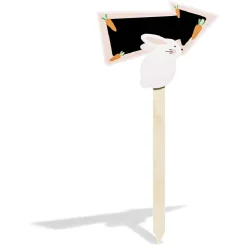 Pancarte bois et ardoise flèche gauche avec lapin de Pâques < Gifi Discount