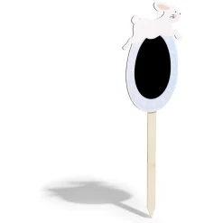 Pancarte bois et ardoise oeuf avec lapin de Pâques H60cm < Gifi
