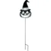 Pancarte décoration extérieure Halloween métal gris H91cm