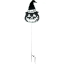Pancarte décoration extérieure Halloween métal gris H91cm