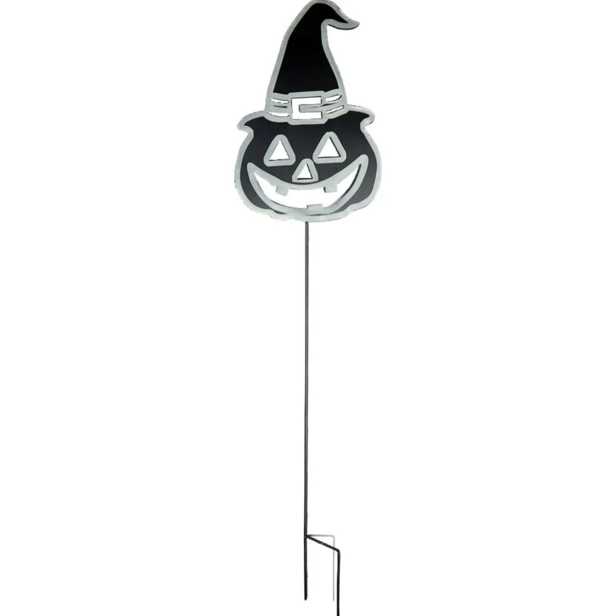 Pancarte décoration extérieure Halloween métal gris H91cm