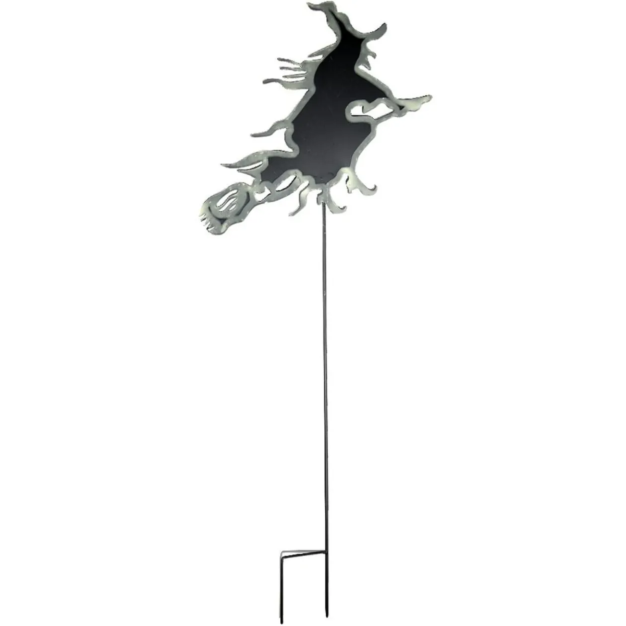 Pancarte décoration extérieure Halloween métal gris H91cm