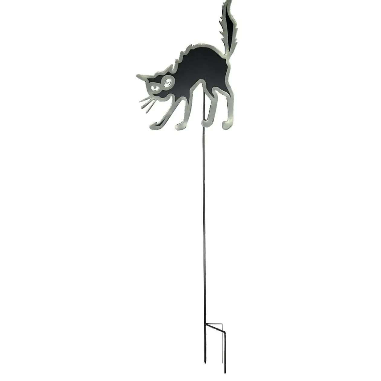 Pancarte décoration extérieure Halloween métal gris H91cm