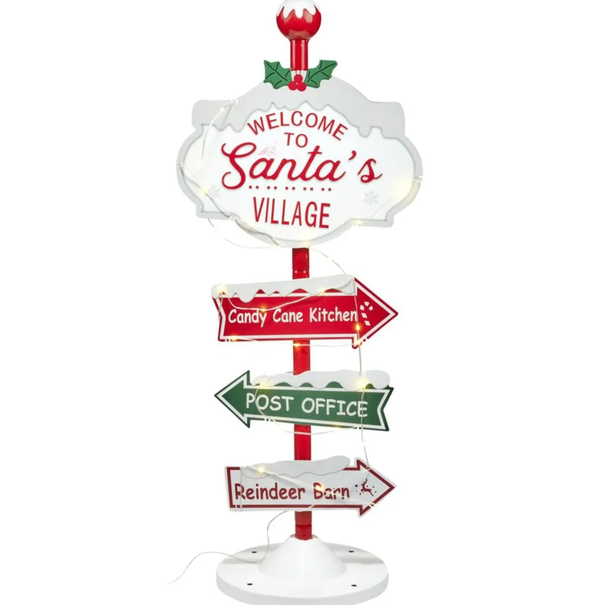 Pancarte de Noël décorative lumineuse 32LED solaire H93cm < Gifi Clearance