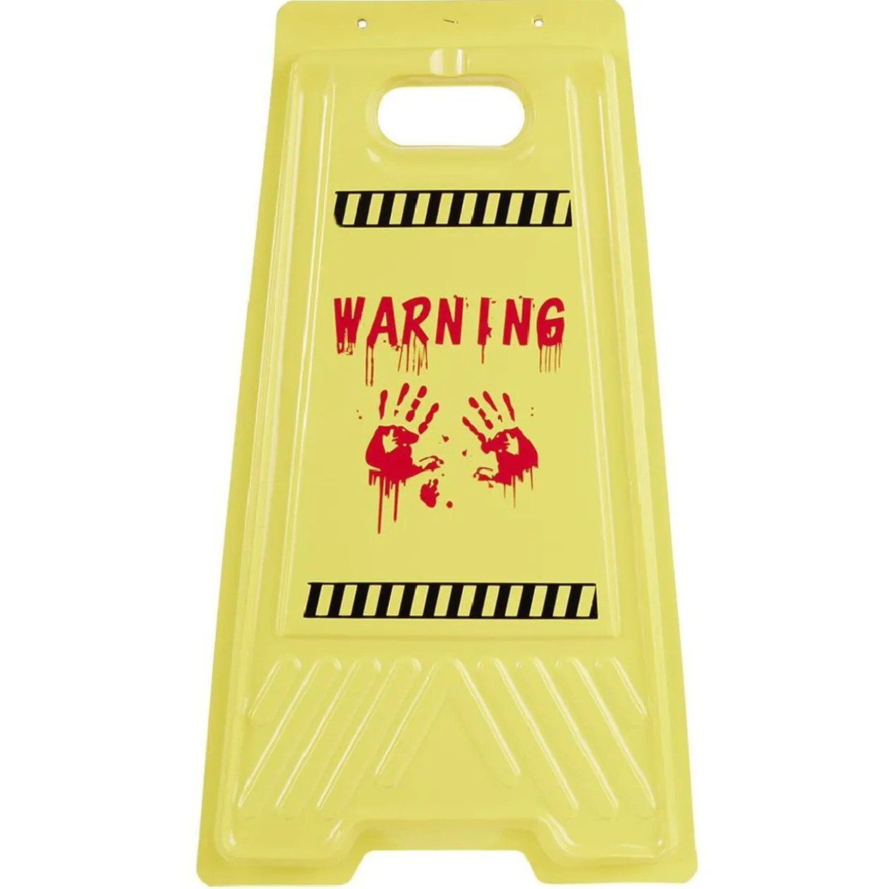 Pancarte de sol alerte zombie rouge et jaune H53cm