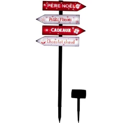 Pancarte directionnelle lumineuse solaire 32 LED H100cm < Gifi Clearance