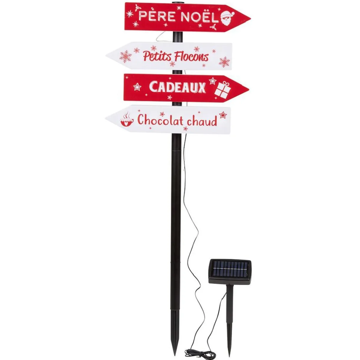 Pancarte directionnelle lumineuse solaire 32 LED H100cm < Gifi Clearance