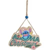 Pancarte Disney Stitch à suspendre Aloha Christmas en bois L16xH25cm < Gifi Outlet