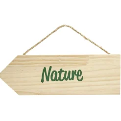 Pancarte en bois à suspendre avec message L30xH10cm < Gifi New