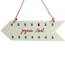 Pancarte en bois à suspendre inscription Joyeux Noël L32cm < Gifi Best