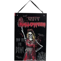 Pancarte Halloween bal de promo zombie à suspendre métal < Gifi Clearance