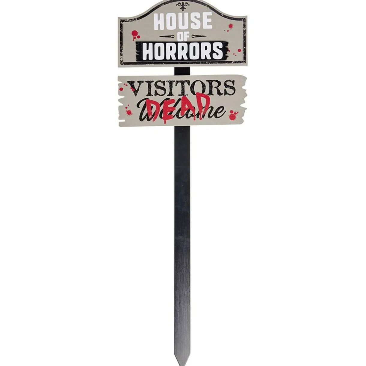 Pancarte jardin bois Halloween inscription House of horrors H85cm < Gifi Sale