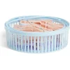 Panier avec 50 pinces à linge bleu - Ø20xH.17cm