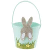 Panier décor Pâques feutrine Ø13xH14,5cm (4 modèles)