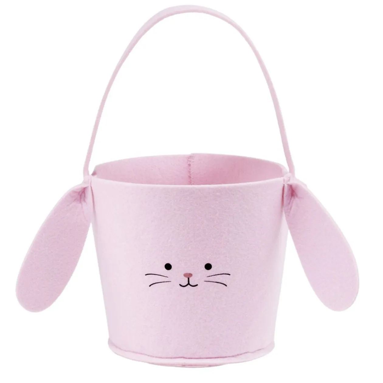 Panier décor Pâques feutrine Ø13xH14,5cm (4 modèles)