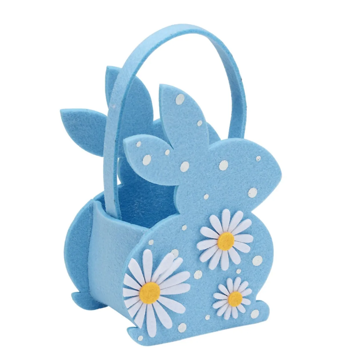Panier en feutrine Pâques 15x7xH14,5cm (5 modèles)