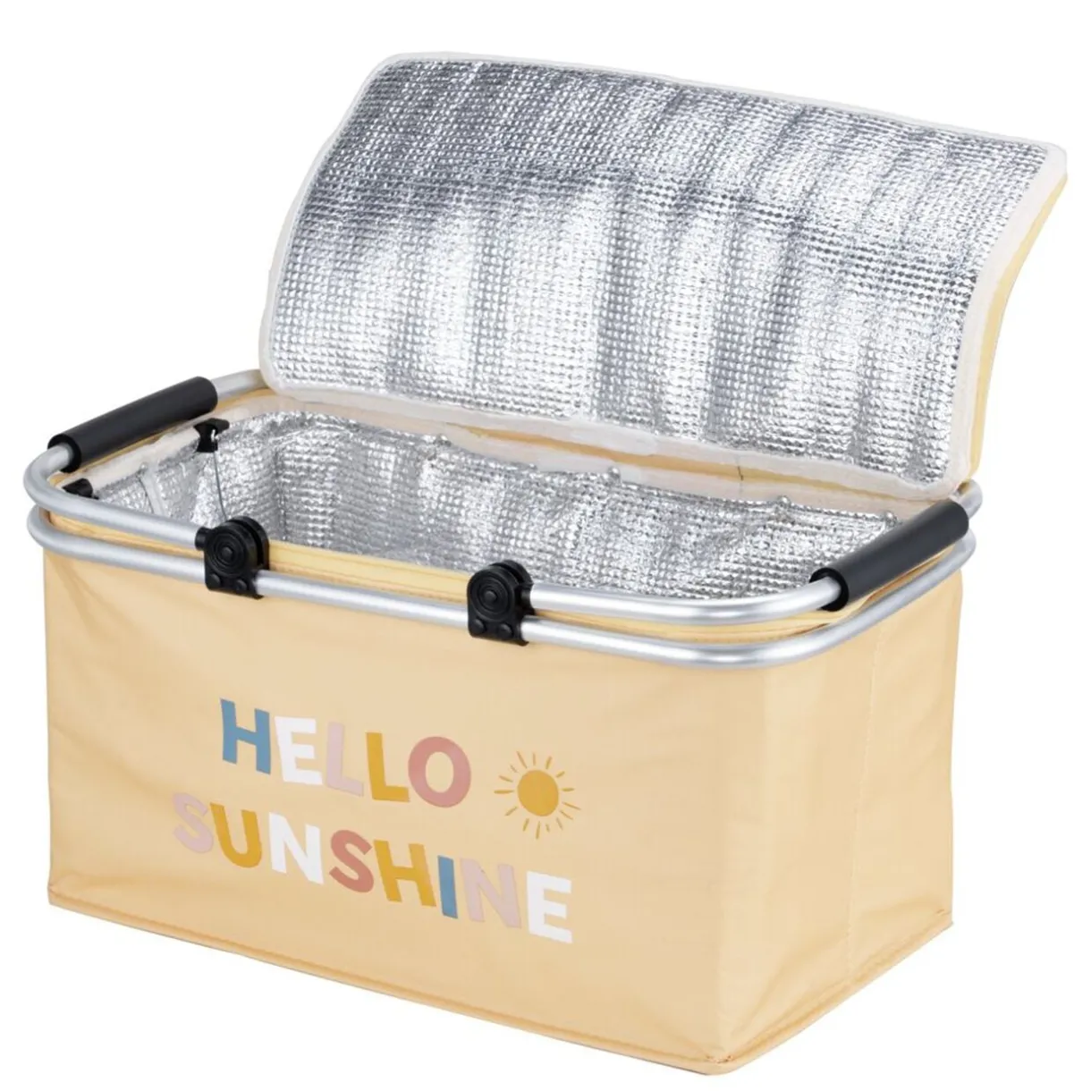 Panier fraîcheur isotherme 20L pliable alu et tissu jaune 48x27xH24cm < Gifi Sale
