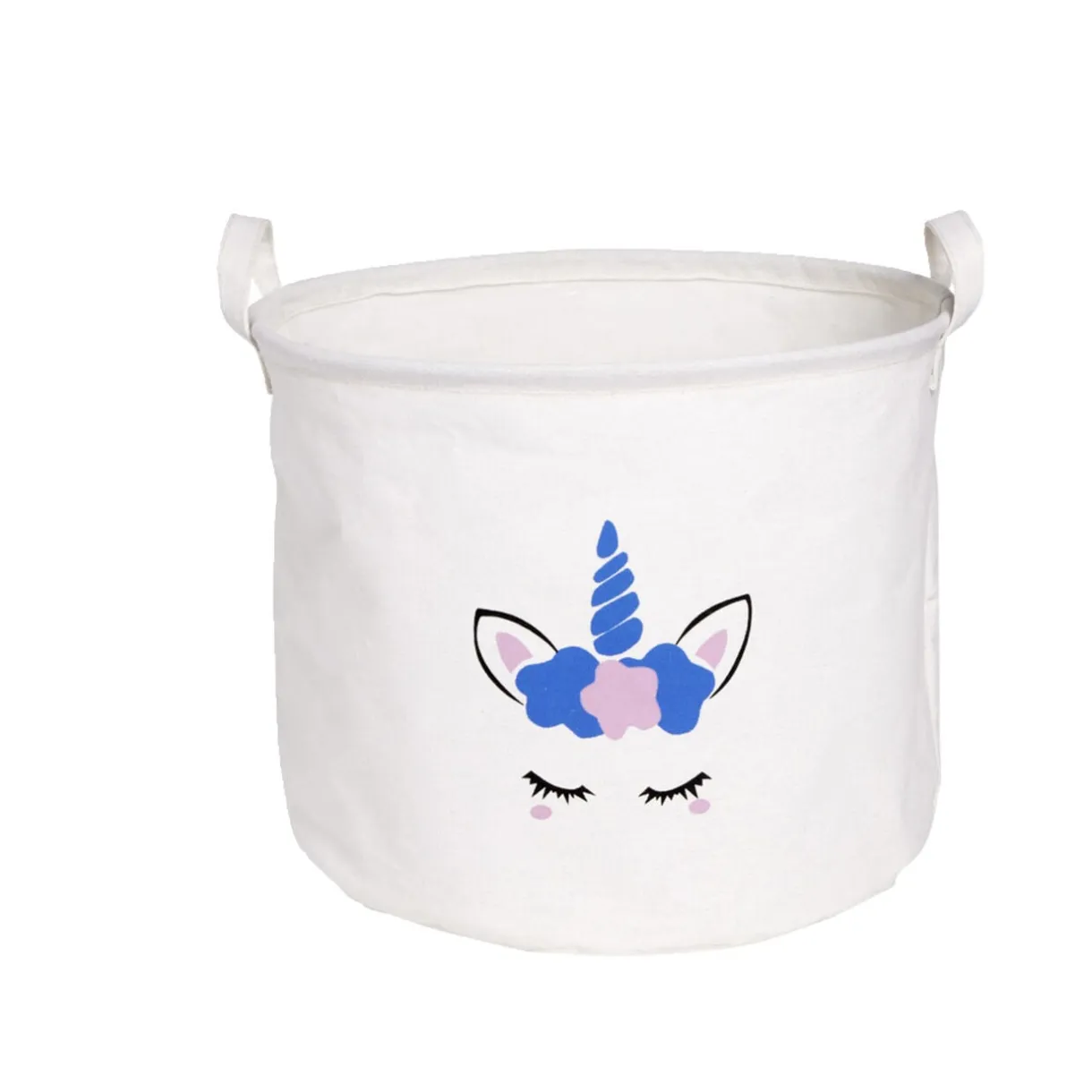 Panier à linge en toile enfant Ø30xH25cm (2 modèles) < Gifi Hot