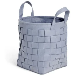 Panier à linge 29L feutrine bleu Ø32xH36cm < Gifi Hot