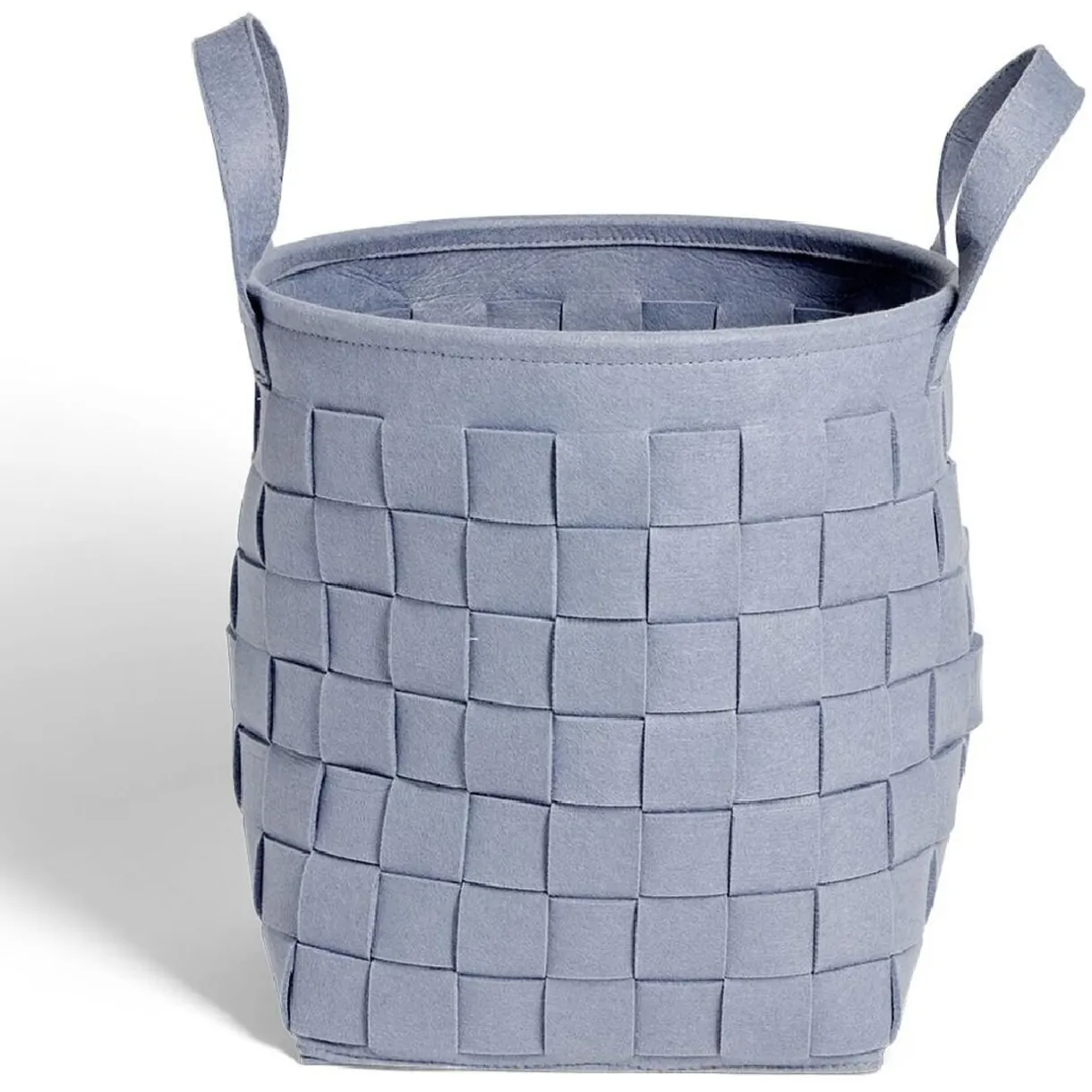 Panier à linge 29L feutrine bleu Ø32xH36cm < Gifi Hot