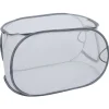 Panier à linge 72L pliable filet gris 38x38xH64cm