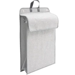 Panier à linge mural pliant tissé gris 40,5x15xH57cm