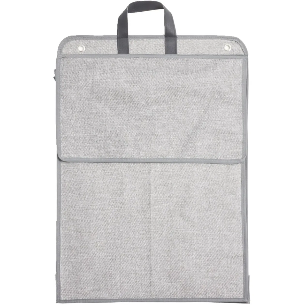 Panier à linge mural pliant tissé gris 40,5x15xH57cm