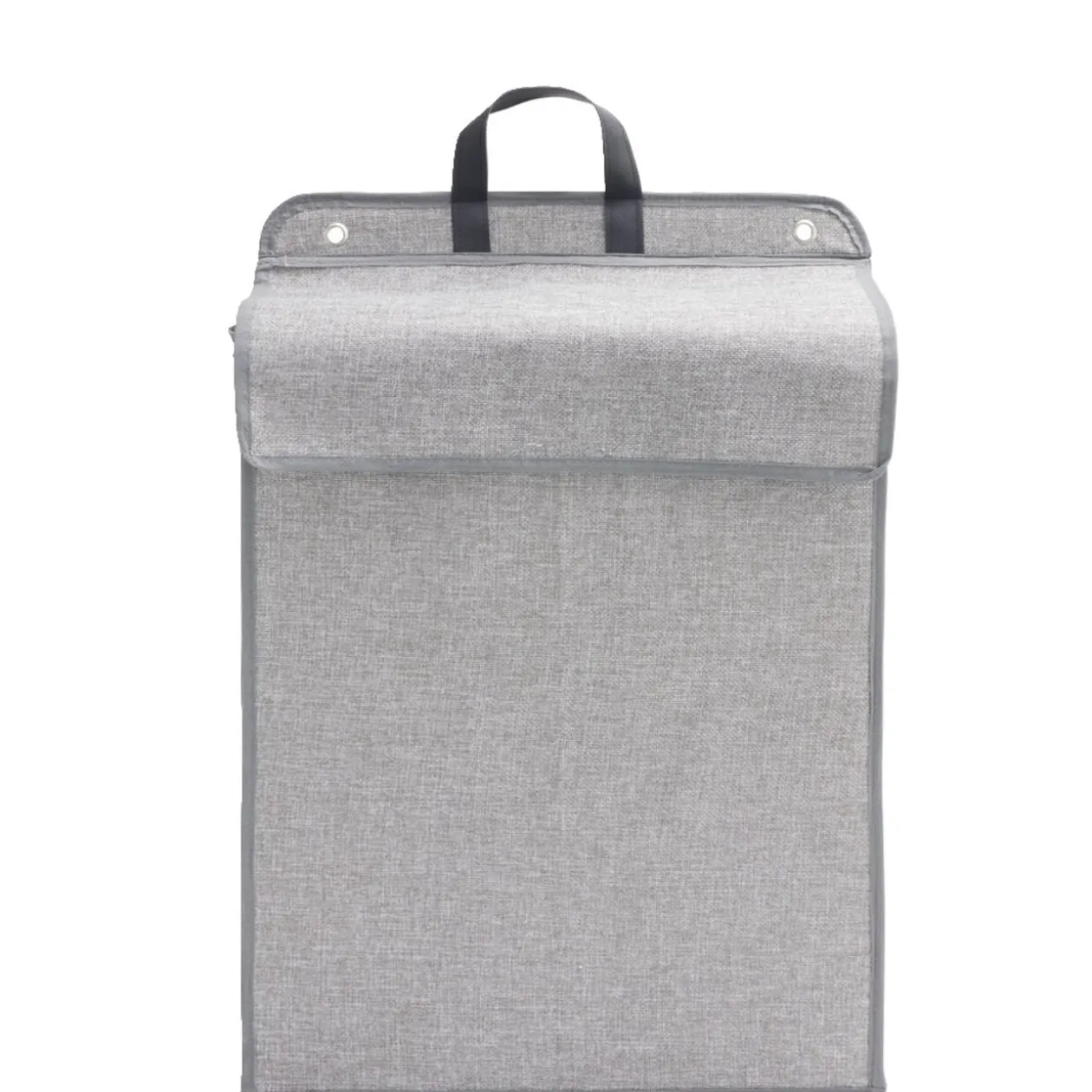 Panier à linge mural pliant tissé gris 40,5x15xH57cm