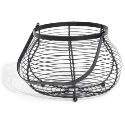 Panier à oeufs avec poignée métal noir