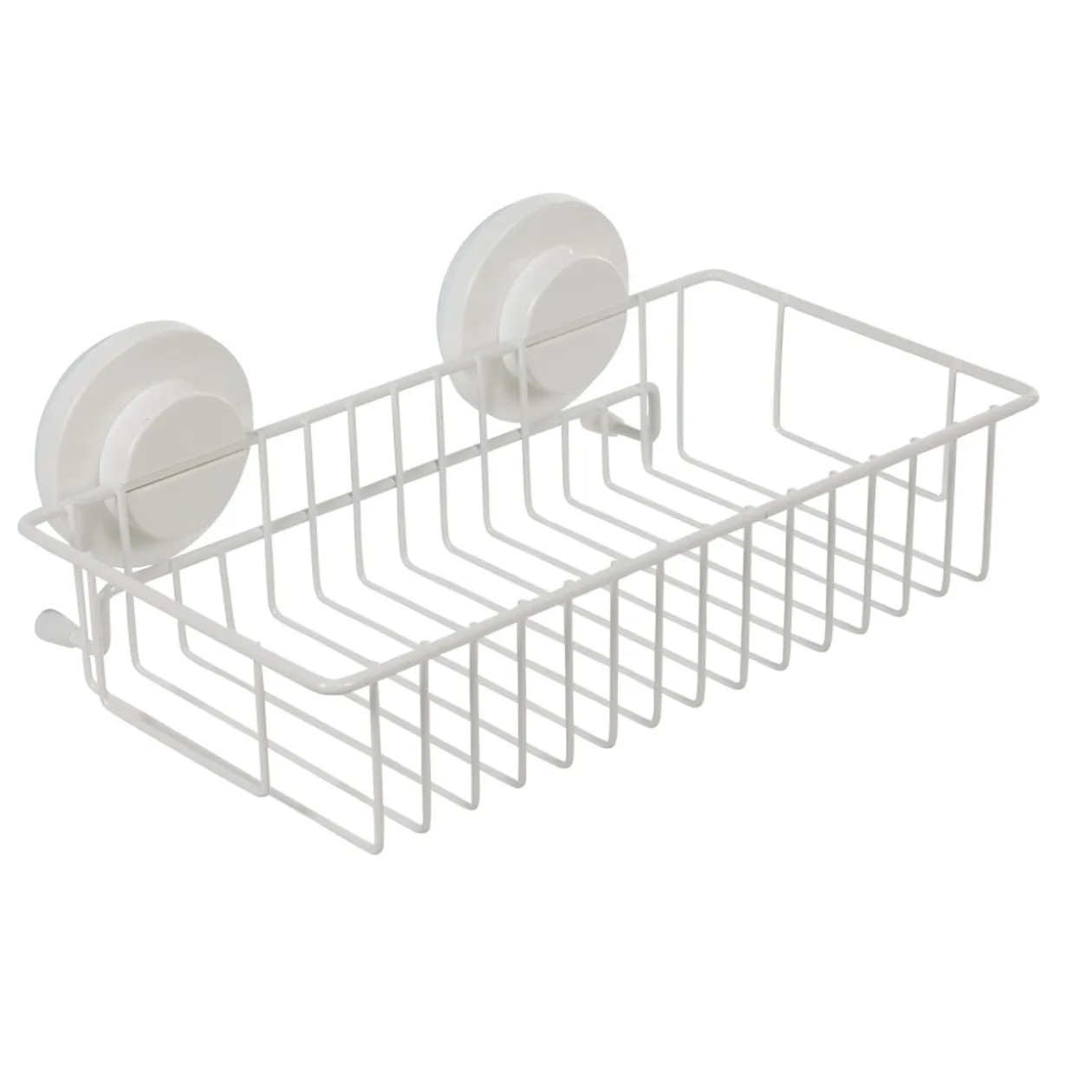Panier serviteur de douche à ventouse blanc