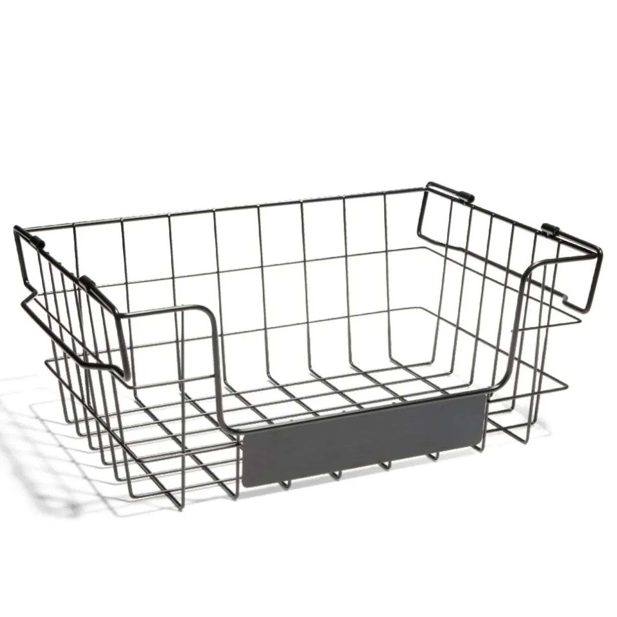 Panier superposable taille S métal noir 34,5x24x14cm < Gifi Hot