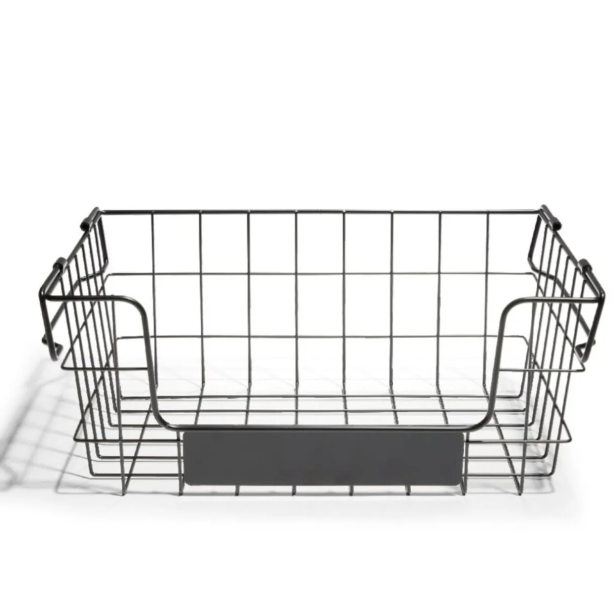 Panier superposable taille S métal noir 34,5x24x14cm < Gifi Hot