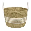 Panière avec grandes anses fibre et coton Ø32xH28cm Taille L