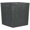 Panière Box Cube effet jute 17L 27x27x27cm gris < Gifi Discount