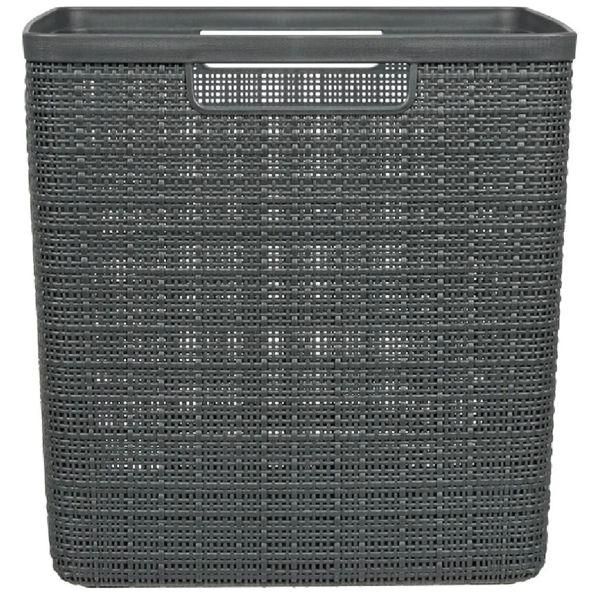 Panière Box Cube effet jute 17L 27x27x27cm gris < Gifi Discount