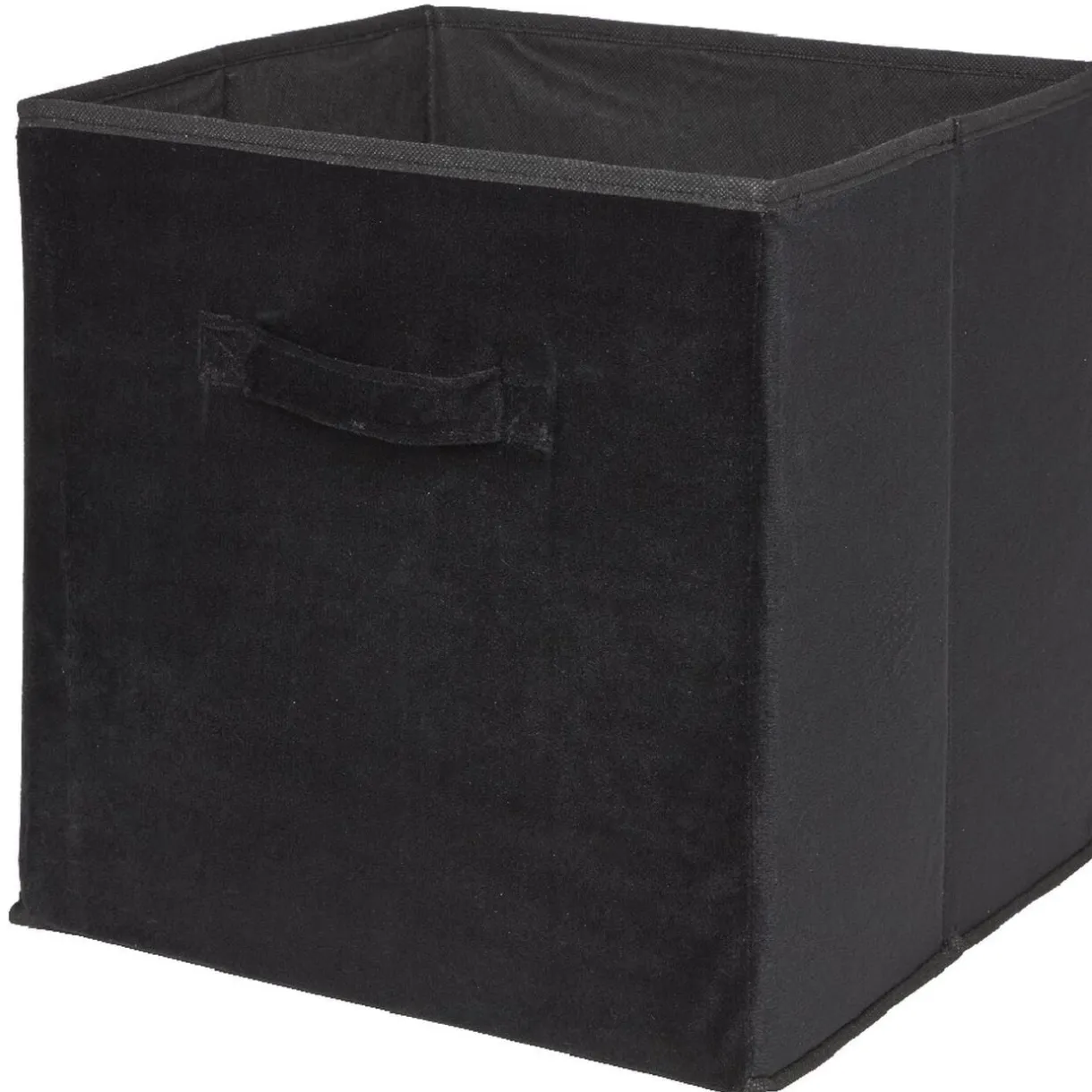 Panière Box Cube effet velours 31x29x31cm noir < Gifi Sale