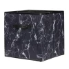 Panière Box Cube motif marbre noir et blanc 31x29xH31cm < Gifi Clearance