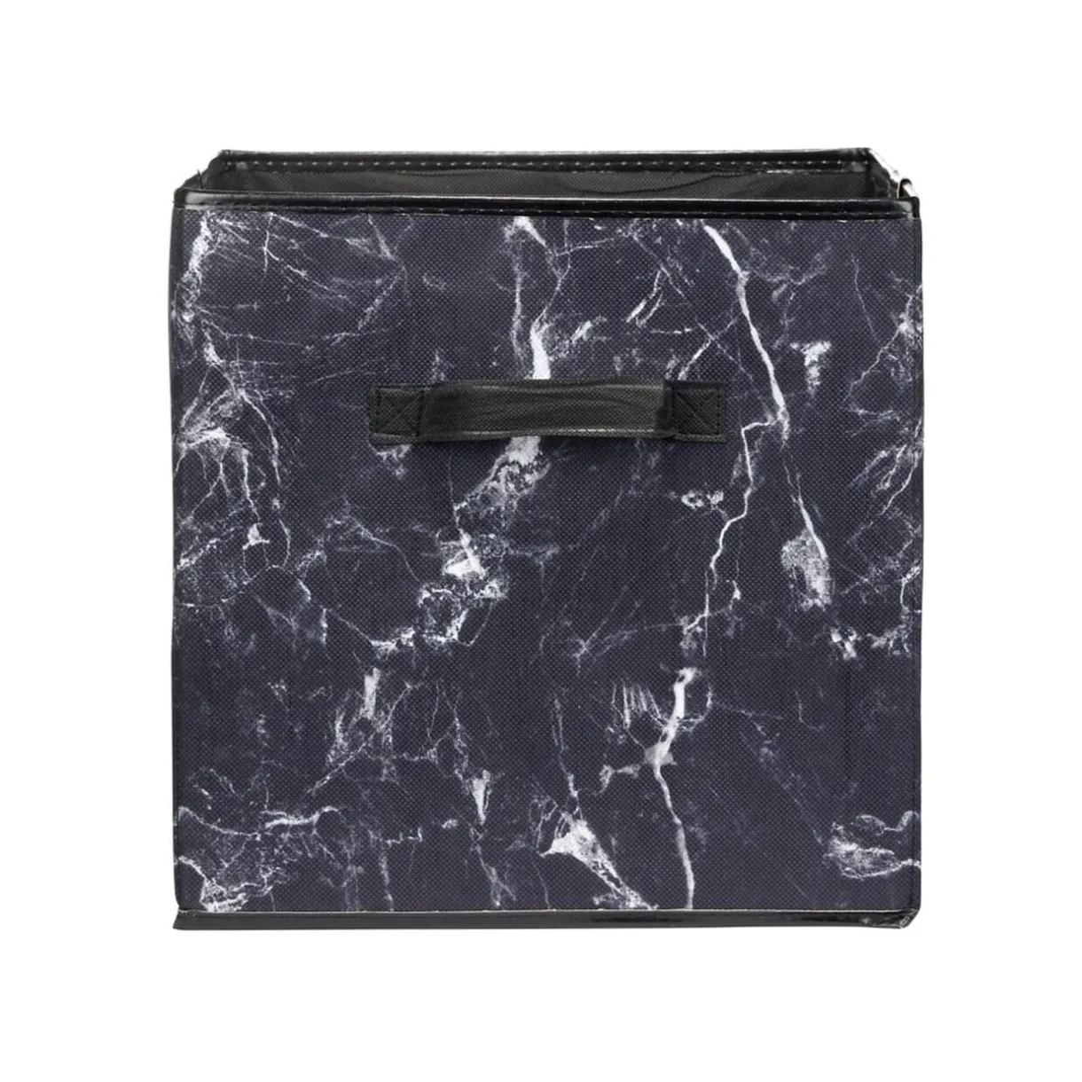 Panière Box Cube motif marbre noir et blanc 31x29xH31cm < Gifi Clearance