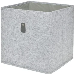 Panière Box Cube 31x29x31cm feutrine gris < Gifi Sale