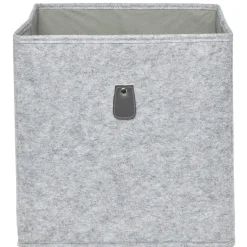 Panière Box Cube 31x29x31cm feutrine gris < Gifi Sale